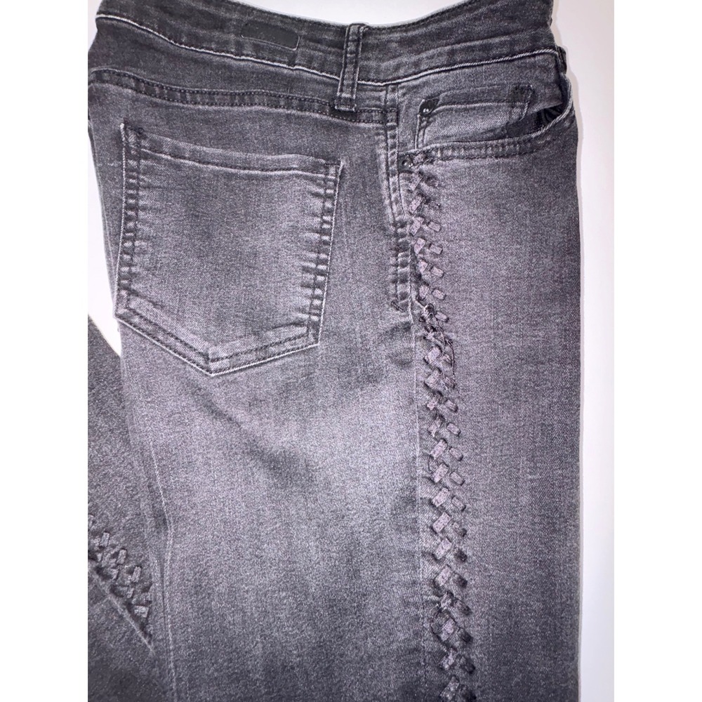 KUT from the Kloth Jessica Bootcut Jeans Women's Gray/Black Size 8 Embellished